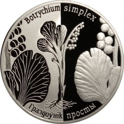 Беларусь 1 рубль 2014 год - Возрожденные растения. Гроздовник простой