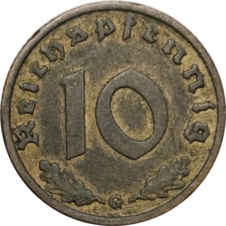Третий Рейх 10 рейхспфеннигов 1938 год (G)