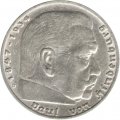 Третий Рейх 5 рейхсмарок 1937 год (D)