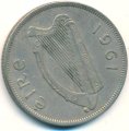 Ирландия 1/2 кроны (2 шиллинга 6 пенсов) 1961 год - Лошадь