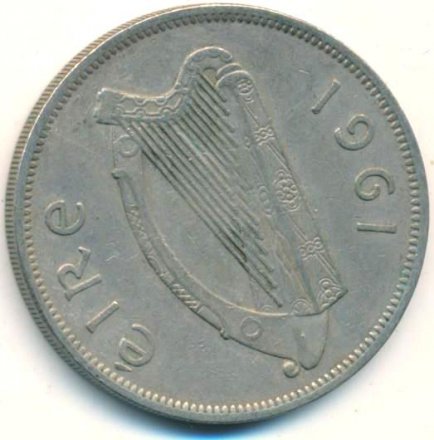 Ирландия 1/2 кроны (2 шиллинга 6 пенсов) 1961 год - Лошадь