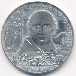 Германия 10 евро 2014 год - Иоганн Готфрид Шадов