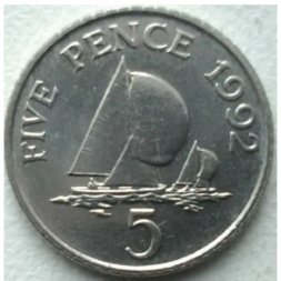 Гернси 5 пенсов 1992 год