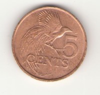 Монета Тринидад и Тобаго 5 центов 1990 год