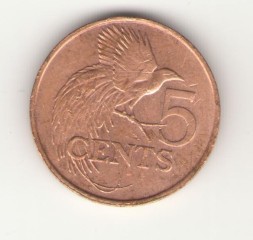 Тринидад и Тобаго 5 центов 1990 год