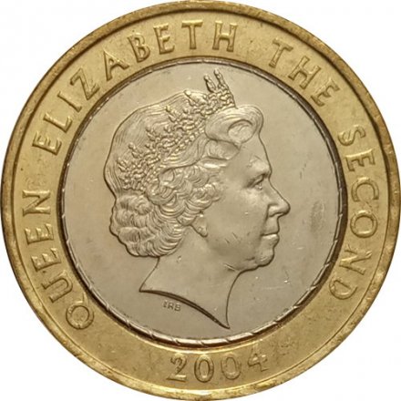 Фолклендские острова 2 фунта 2004 год - 30 лет монетам Фолклендов