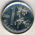 Финляндия 1 марка 2001 год