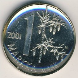 Финляндия 1 марка 2001 год