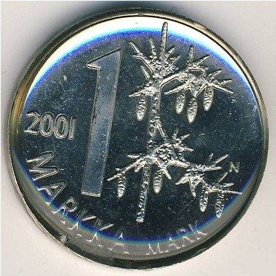 Финляндия 1 марка 2001 год
