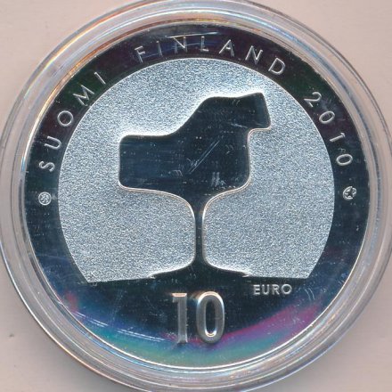 Финляндия 10 евро 2010 год - 100 лет со дня рождения Ээро Сааринена