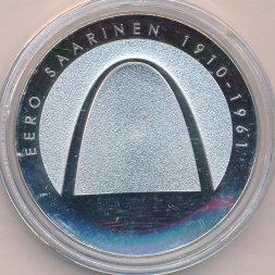 Финляндия 10 евро 2010 год - 100 лет со дня рождения Ээро Сааринена