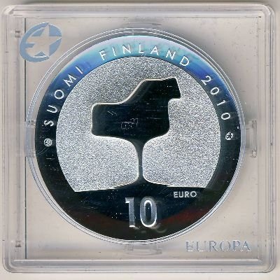 Финляндия 10 евро 2010 год - 100 лет со дня рождения Ээро Сааринена