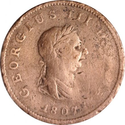 Великобритания 1/2 пенни 1807 год
