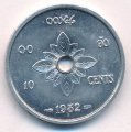 Лаос 10 центов 1952 год