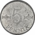 Финляндия 5 пенни 1982 год