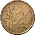 Бельгия 20 евроцентов 2002 год