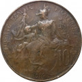 Франция 10 сантимов 1916 год (без отметки МД)
