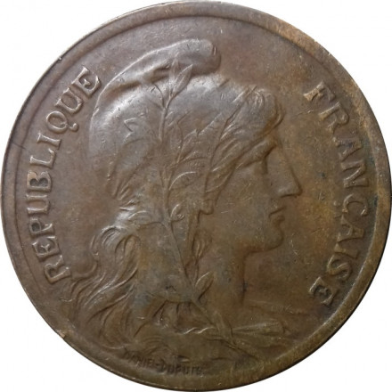 Франция 10 сантимов 1916 год (без отметки МД)