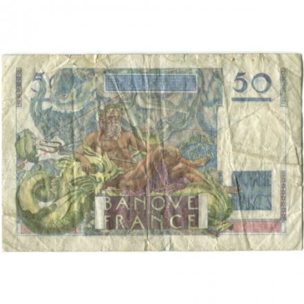 Франция 50 франков 1950 год (редкий год) - F
