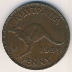Австралия 1 пенни 1939 год