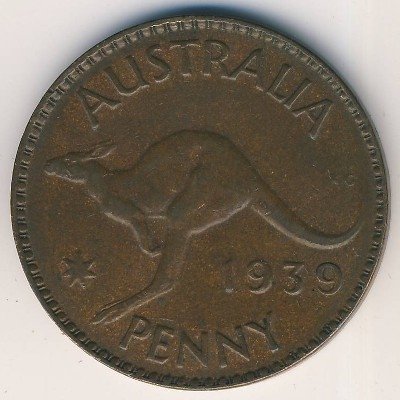 Австралия 1 пенни 1939 год