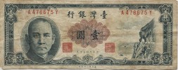 Тайвань 1 юань 1961 год - Сунь Ятсен