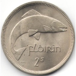 Ирландия 1 флорин (2 шиллинга) 1963 год - Атлантический лосось