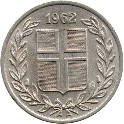 Исландия 25 эйре 1962 год
