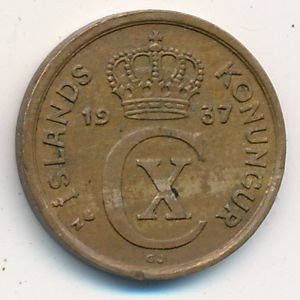 Исландия 1 эйре 1937 год