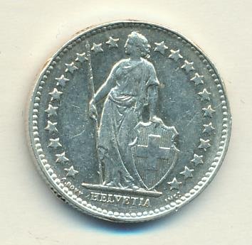 Швейцария 1/2 франка 1951 год