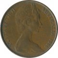 Австралия 2 цента 1966 год - Плащеносная ящерица