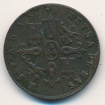 Испания 4 мараведи 1855 год