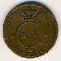 Швеция 1/2 скиллинга 1828 год