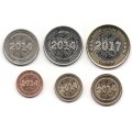 Набор из 6 монет Зимбабве 2014 - 2017 год UNC