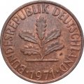 ФРГ 2 пфеннига 1971 год (G)