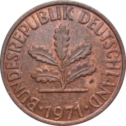 ФРГ 2 пфеннига 1971 год (G)