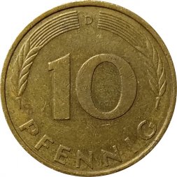 ФРГ 10 пфеннигов 1984 год - D