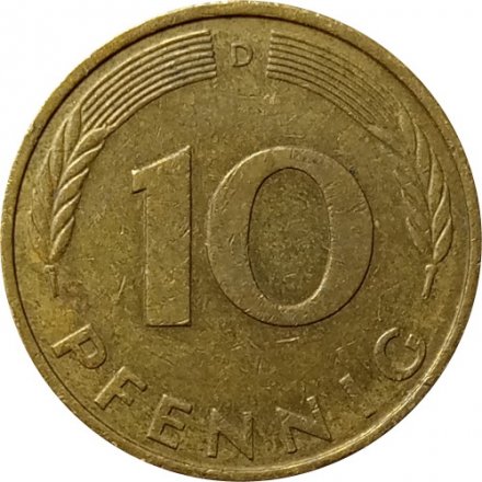ФРГ 10 пфеннигов 1984 год - D
