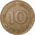 ФРГ 10 пфеннигов 1984 год - D