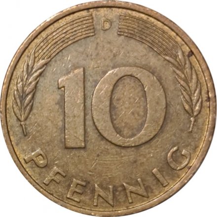ФРГ 10 пфеннигов 1984 год - D
