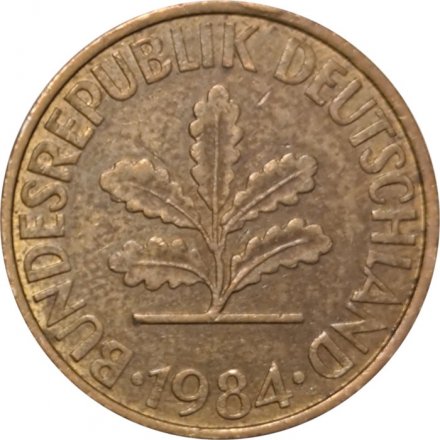 ФРГ 10 пфеннигов 1984 год - D