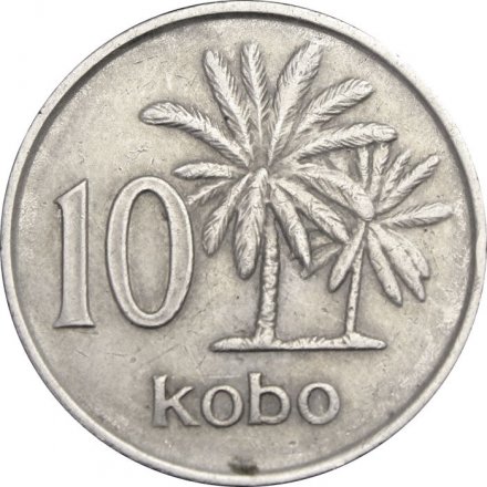 Нигерия 10 кобо 1987 год