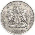 Нигерия 10 кобо 1987 год
