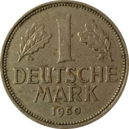 ФРГ 1 марка 1950 год (D) - VF