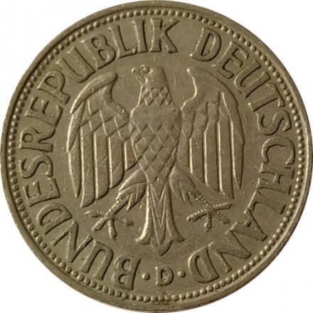 ФРГ 1 марка 1950 год (D) - VF