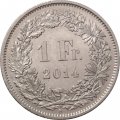 Швейцария 1 франк 2014 год