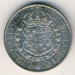 Швеция 1 крона 1929 год