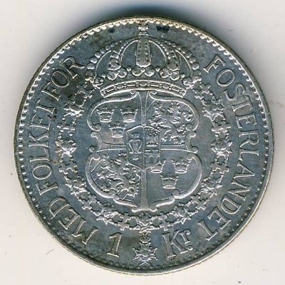 Швеция 1 крона 1929 год