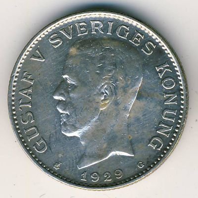 Швеция 1 крона 1929 год