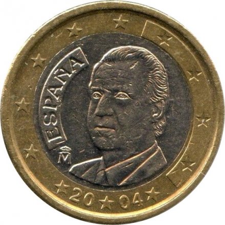 Испания 1 евро 2004 год - Хуан Карлос I